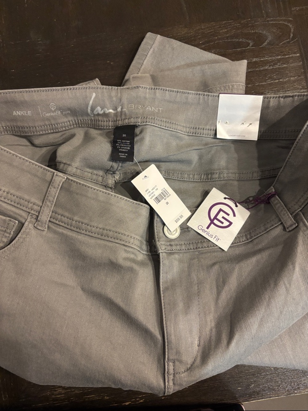 Lane Bryant Stretch Ankle Pants in Light Gray